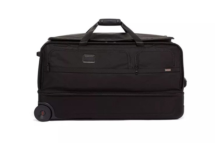 Level8 Grace Carry-On front pocket unzipped showing laptop and document compartments